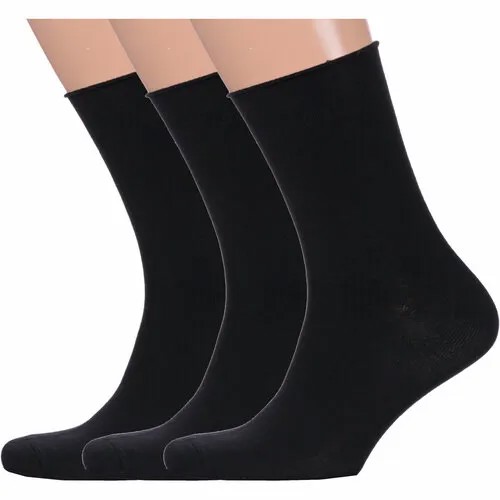 Носки PARA socks, 3 пары, размер 25-27, черный