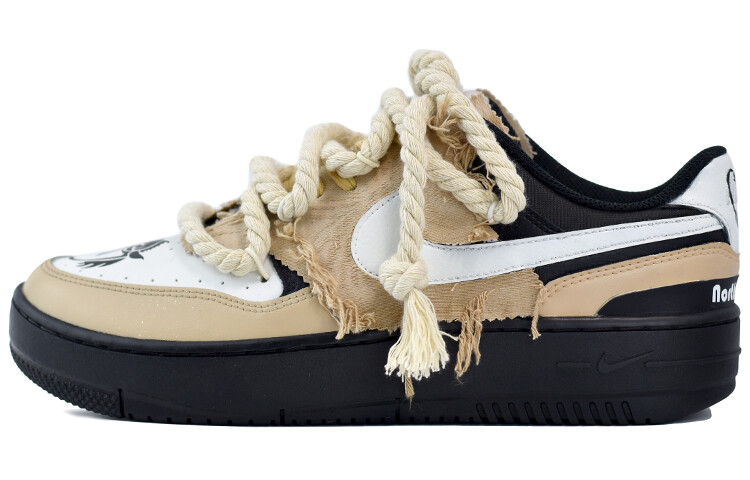 Кроссовки Nike Gamma Force Skateboarding Shoes Women's Low-top Khaki / Black / White / Yellow / Beige, хаки/черный
