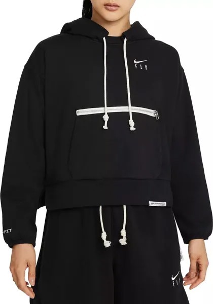 Женская баскетбольная худи Nike Dri-FIT Swoosh Fly Standard Issue, черный