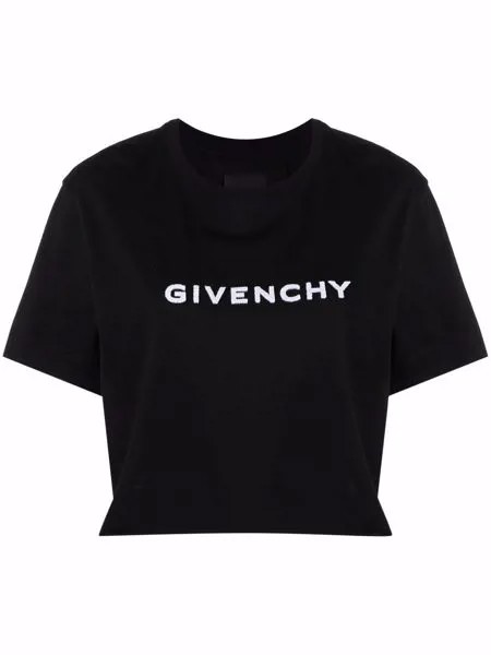 Givenchy укороченная футболка с логотипом 4G