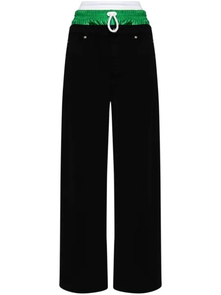 Alexander Wang прямые джинсы с многослойным эффектом, черный