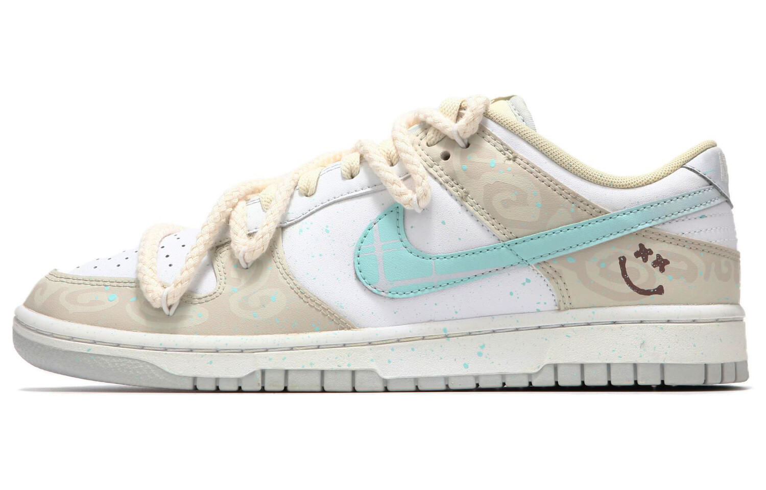 Кроссовки Nike Dunk Skateboarding Shoes Unisex Low-top Khaki, хаки