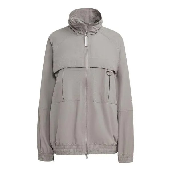 Куртка от Stella McCartney TrueCasuals, плетеная однотонная спортивная куртка Adidas, серый