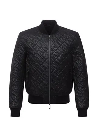 Кожаный бомбер Emporio Armani