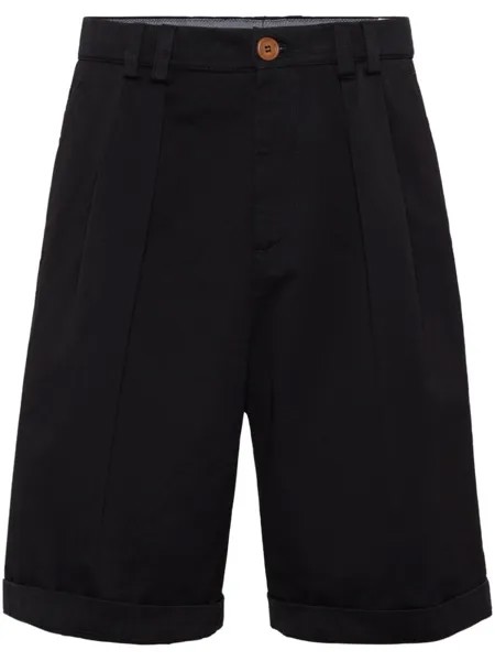 Brunello Cucinelli шорты-бермуды прямого кроя, черный