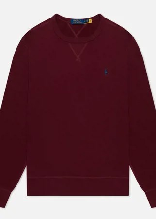 Мужская толстовка Polo Ralph Lauren Embroidered Pony Fleece Crew Neck, цвет бордовый, размер S