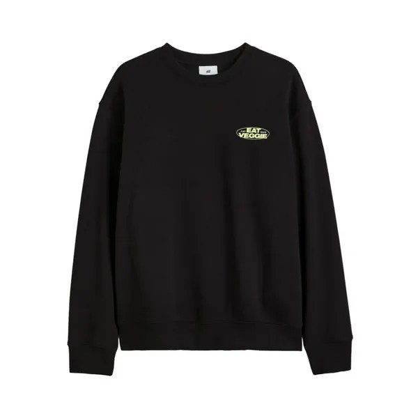 Свитшот H&M Relaxed Fit, черный