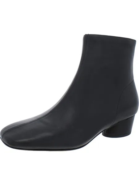 Женские кожаные ботильоны с квадратным носком Ravenna Vince, цвет Black Leather