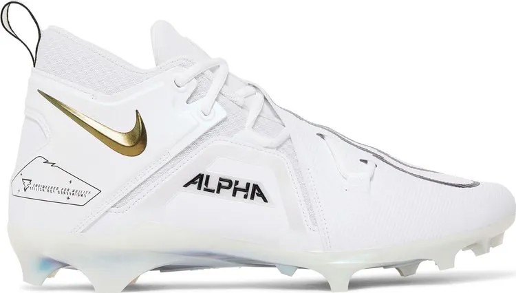 Бутсы Nike Alpha Menace Pro 3 'White Black Gold', белый