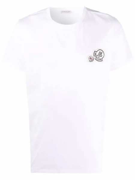 Moncler футболка с нашивкой-логотипом