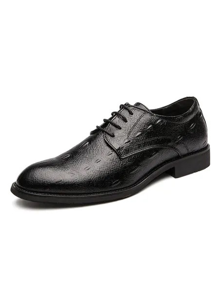 Milanoo Men's Stamp Oxfords Dress Shoes