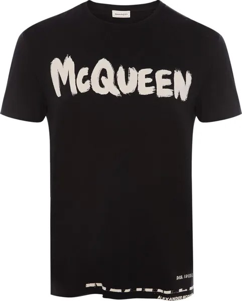 Футболка Alexander McQueen Graffiti T-Shirt 'Black', черный