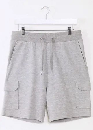 Серые трикотажные шорты карго Celio-Серый