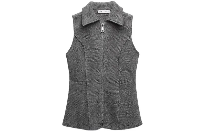 Жилет женский, средний серый Zara