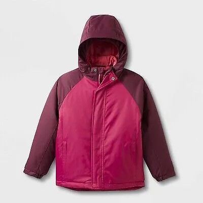 Детская однотонная куртка с длинными рукавами 3-в-1 — All in Motion Pink L