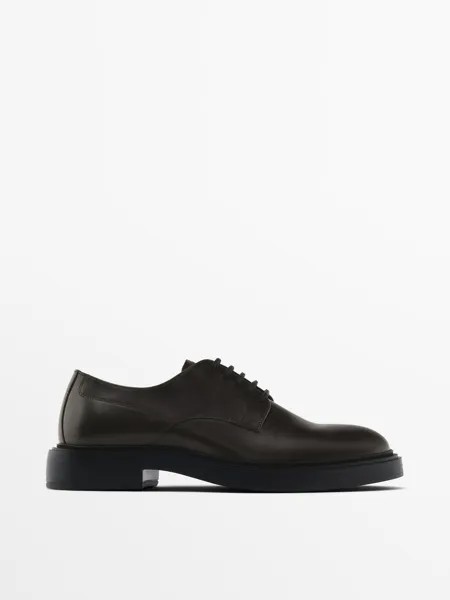 Кожаные туфли дерби Massimo Dutti, коричневый