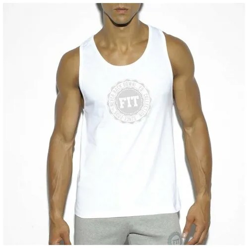 Майка ES Collection Basic Cotton Fit Tank Top, размер 3XL, белый