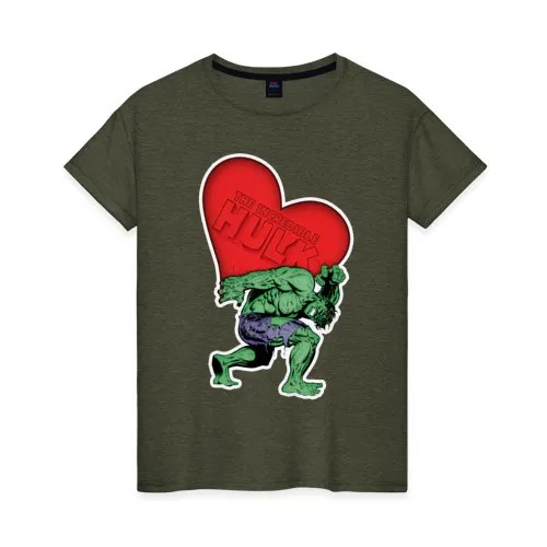 Футболка женская ВсеМайки 1726391 хаки XXXL