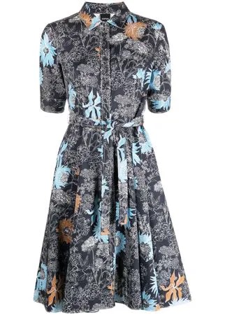 Aspesi платье-рубашка с цветочным принтом