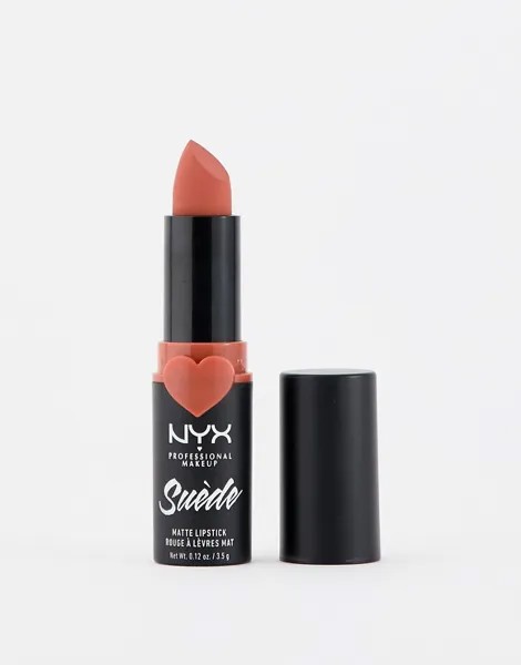 Матовая губная помада NYX Professional Makeup Suede - Peach Don't Kill Me-Розовый
