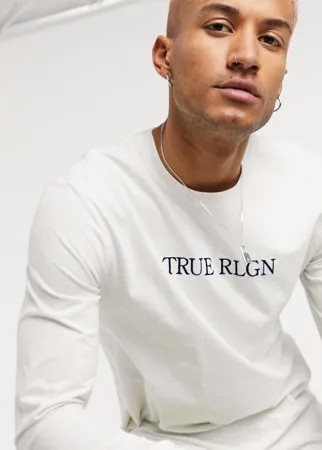 Лонгслив с круглым вырезом True Religion-Серый