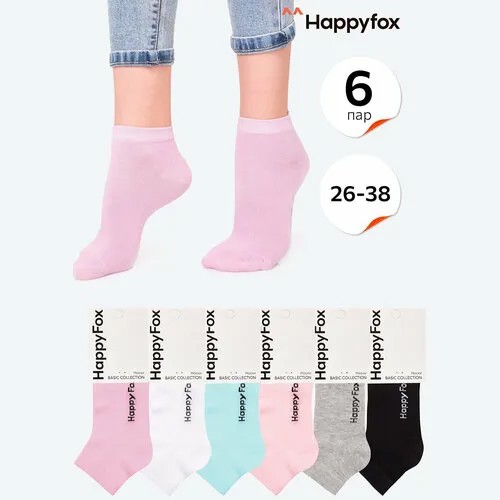 Носки Happyfox Школа 2024, размер 16-18, , черный, белый, голубой, серый