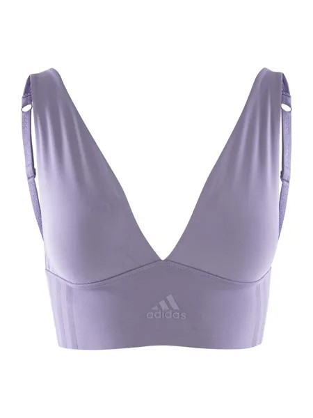 Бюстгальтер без косточек Adidas LONGLINE BRA, серо-голубой