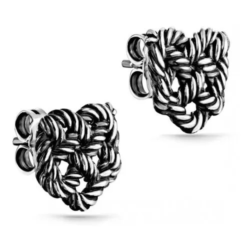 Серьги пусеты KABAROVSKY, серебро, 925 проба, чернение