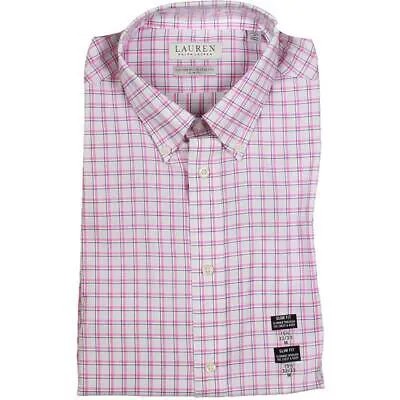 Мужская белая классическая рубашка с принтом Lauren Ralph Lauren 15,5 32/33 M BHFO 7307
