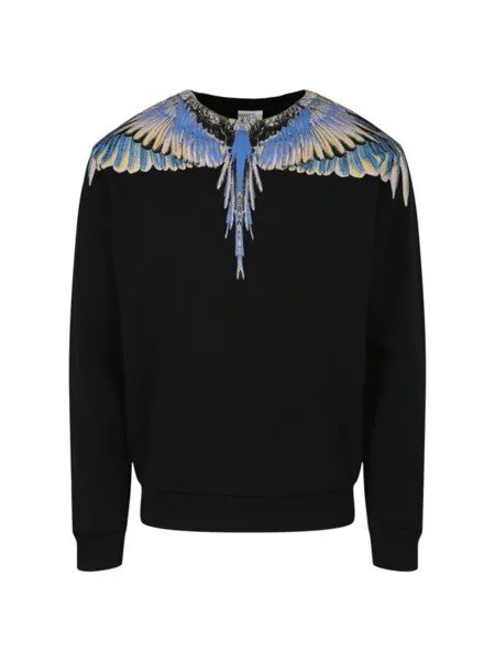 Толстовка с рисунком Wings Marcelo Burlon, цвет Black Pink