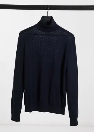Темно-синяя вязаная водолазка Celio-Темно-синий