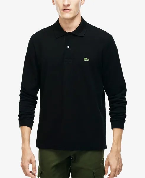 Мужская классическая рубашка поло с длинным рукавом l.12.12 Lacoste, черный