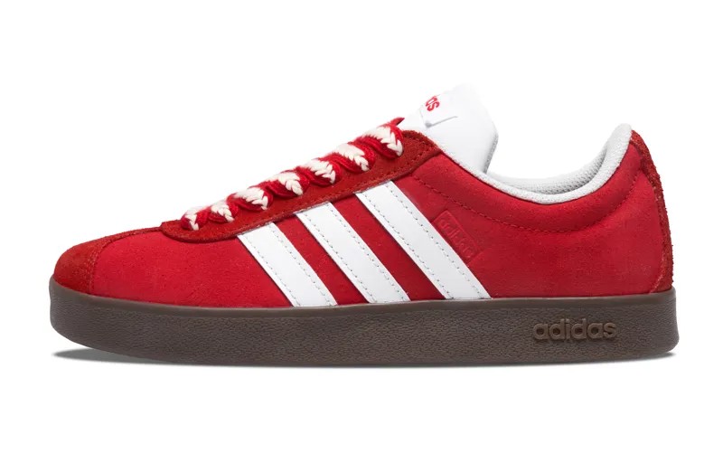 Кроссовки adidas neo Vl Court Classic Skateboarding Shoes Unisex Low-top White, красный
