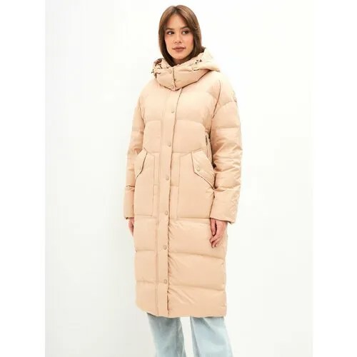 Пуховик WHSROMA Зимняя, размер 52 (3XL), бежевый