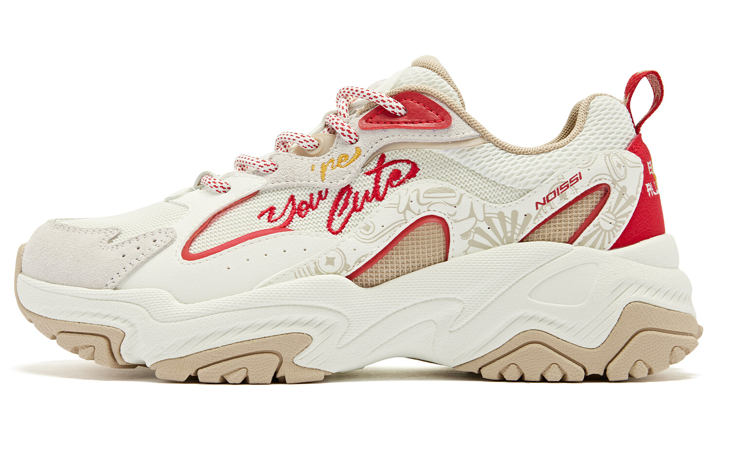 Кроссовки QIAODAN Koi Lifestyle Shoes Women's Low-top White/Red, белый/красный