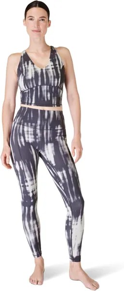 Топ Sweaty Betty Super Soft Crop Strappy Back Workout Tank, цвет Grey Bokeh Print