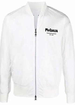 Alexander McQueen бомбер с логотипом Graffiti