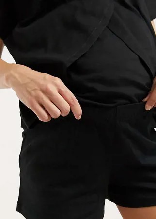 Черные трикотажные шорты от пижамы Выбирай и Комбинируй ASOS DESIGN Maternity-Черный