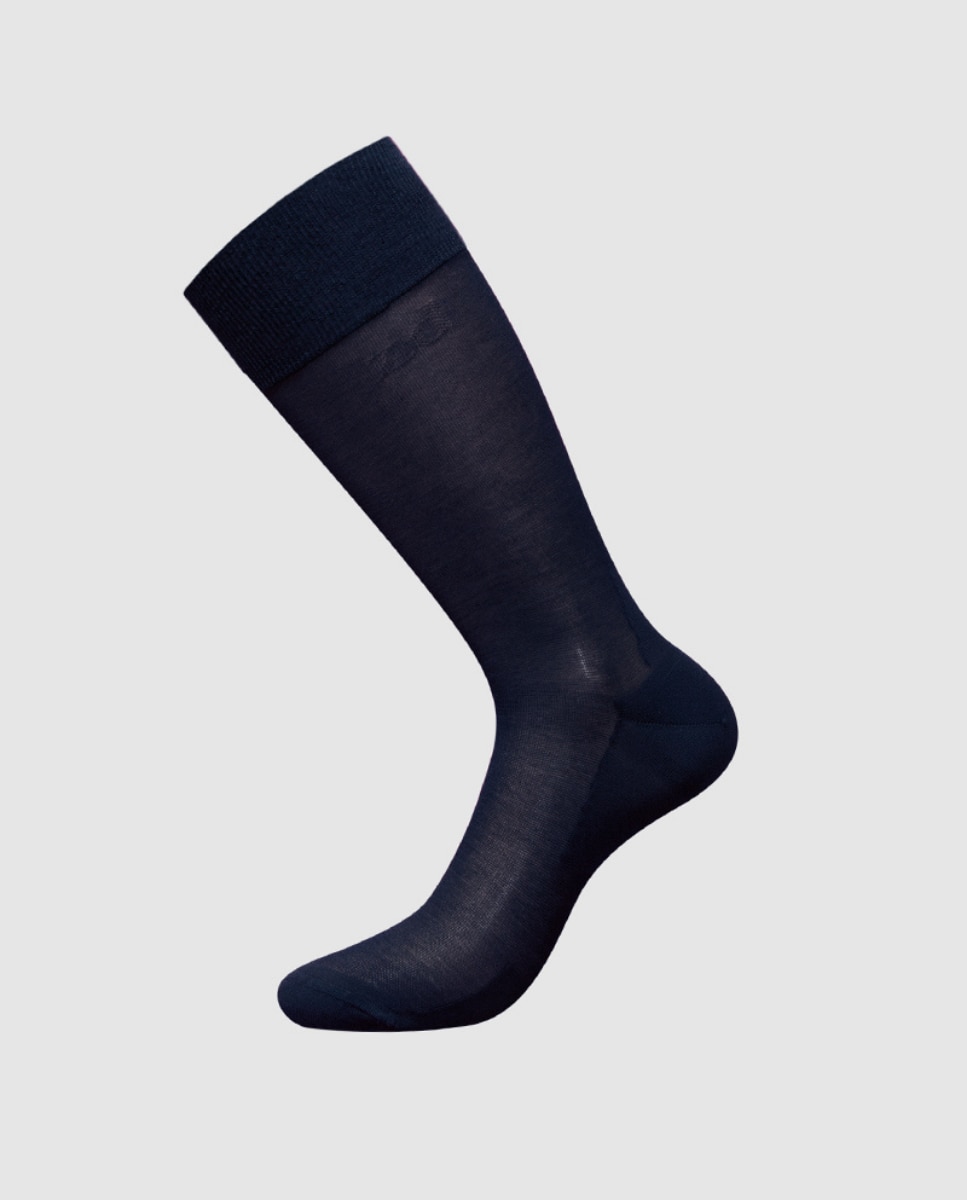 Короткие мужские носки из шотландской пряжи темно-синего цвета ZD, синий