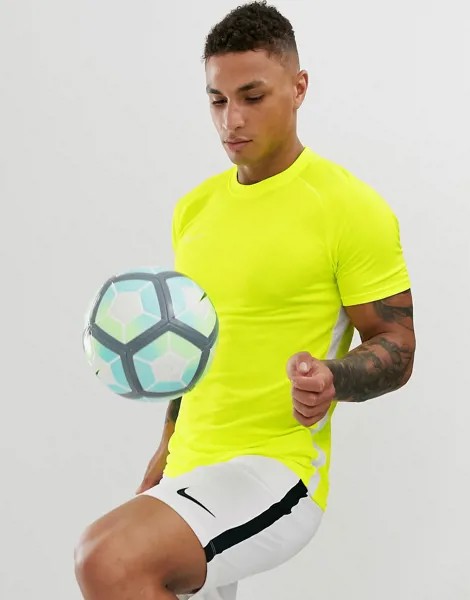 Желтая футболка Nike Football academy-Серый