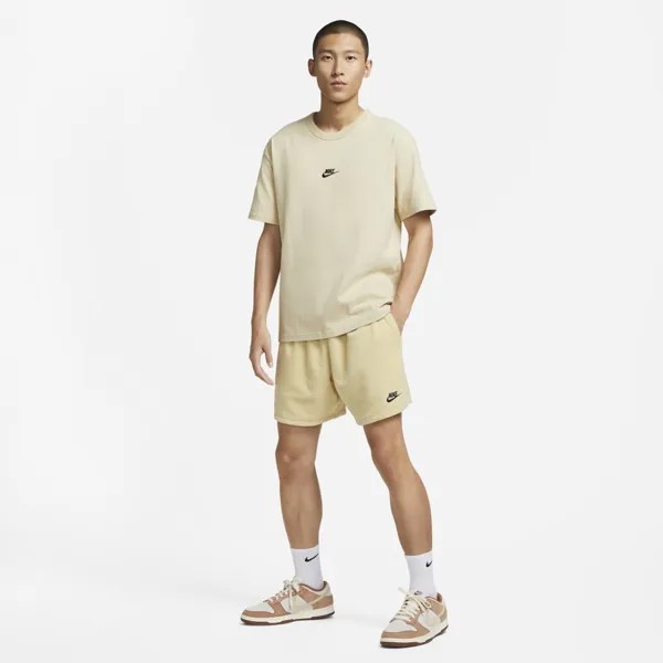 Шорты Nike Club Fleece Men's Towel Flow, желтовато-бежевый/черный