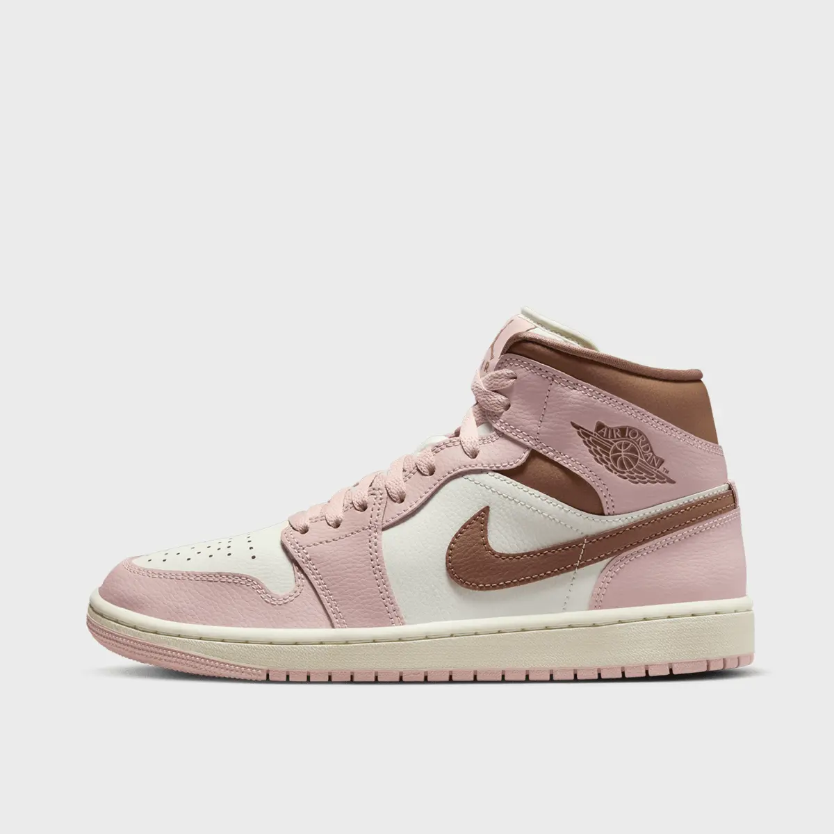 Кроссовки Jordan WMNS Air Jordan 1 Mid, розовый/коричневый/белый