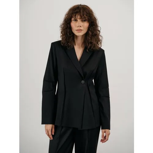 Пиджак Модный Дом Виктории Тишиной, размер 52, черный