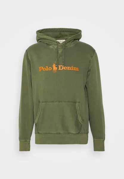 Толстовка Polo Ralph Lauren Polo Denim Fleece Hoodie, темный шалфей