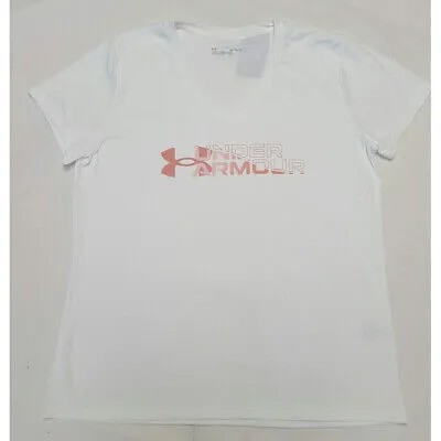 Женская свободная футболка Under Armour с коротким рукавом, белая (100), большая
