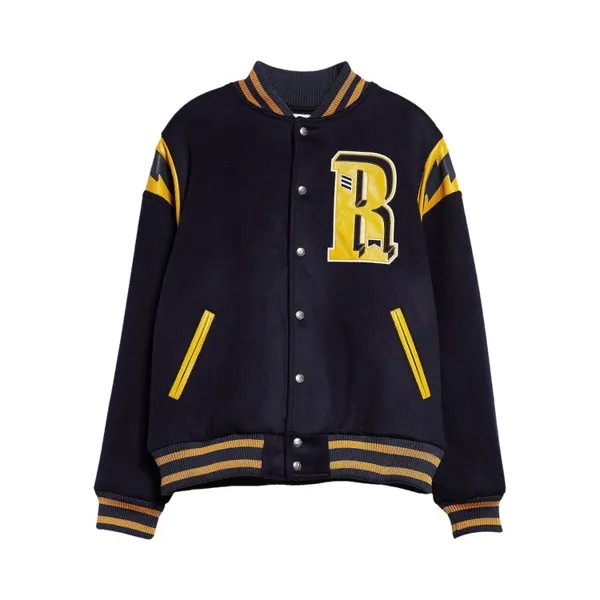 Куртка Rhude American Spirit Lighting Bomber 'Navy/Mustard Yellow', синий