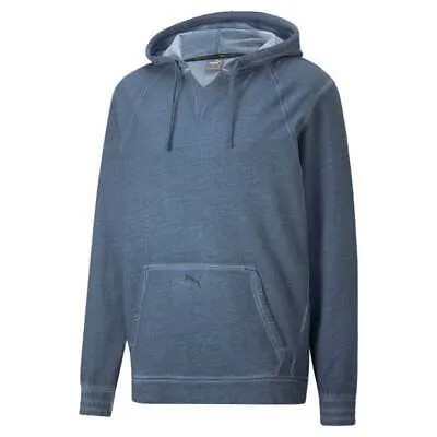 Puma Studio Wash Training Pullover Hoodie Mens Grey Casual Outerwear 52211418