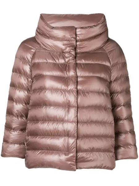 Herno three-quarter sleeved jacket, коричневый