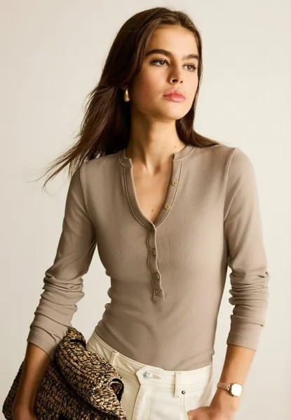 Топ с длинными рукавами LONG SLEEVE REGULAR FIT Next, цвет taupe brown