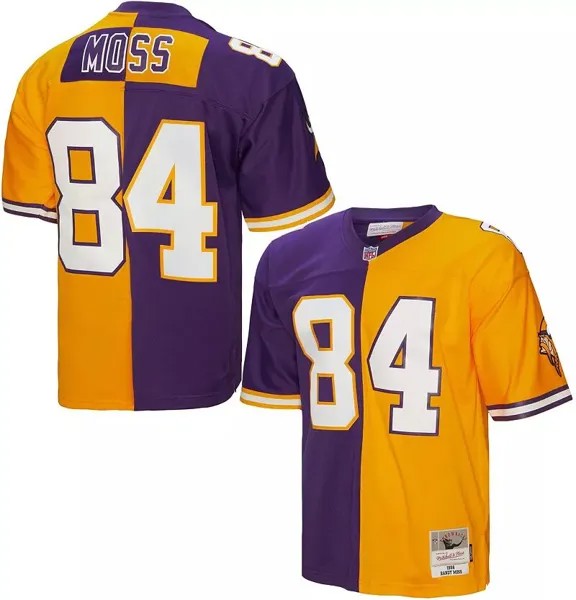 Мужская майка Mitchell & Ness Minnesota Vikings Randy Moss # 84, 1998 г., сплит-возврат